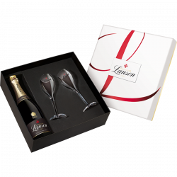 Coffret 1 bouteille + 2 flûtes
